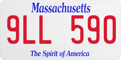 MA license plate 9LL590