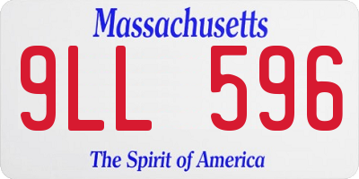 MA license plate 9LL596
