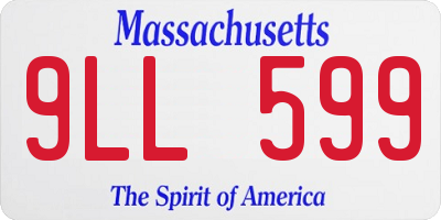MA license plate 9LL599