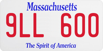 MA license plate 9LL600