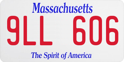 MA license plate 9LL606