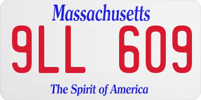 MA license plate 9LL609