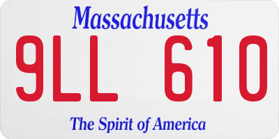 MA license plate 9LL610
