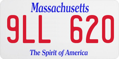 MA license plate 9LL620