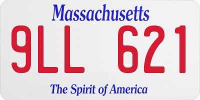 MA license plate 9LL621