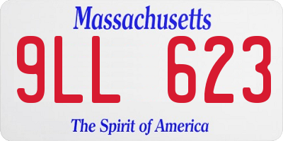 MA license plate 9LL623
