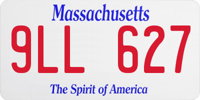 MA license plate 9LL627