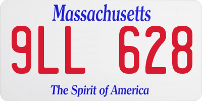 MA license plate 9LL628