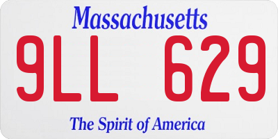 MA license plate 9LL629