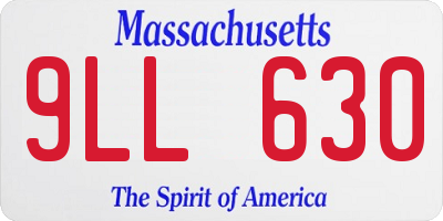 MA license plate 9LL630