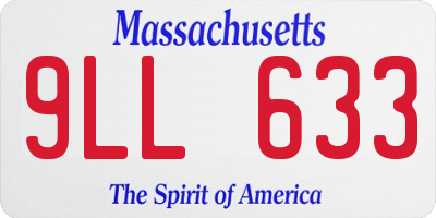 MA license plate 9LL633
