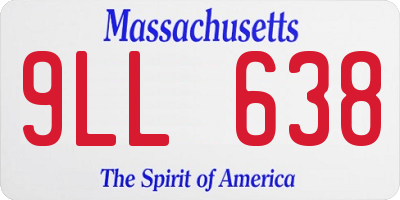 MA license plate 9LL638