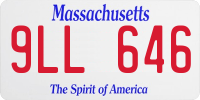 MA license plate 9LL646