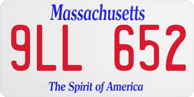 MA license plate 9LL652