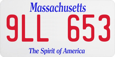 MA license plate 9LL653