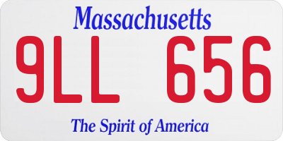 MA license plate 9LL656
