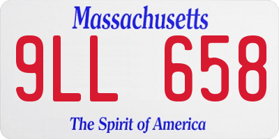 MA license plate 9LL658