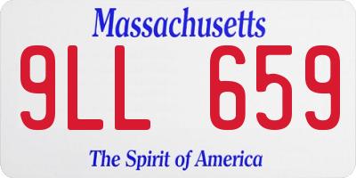 MA license plate 9LL659