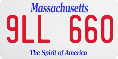 MA license plate 9LL660
