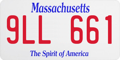 MA license plate 9LL661