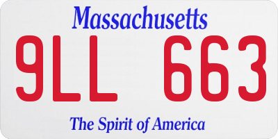 MA license plate 9LL663