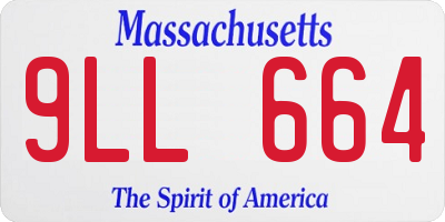 MA license plate 9LL664