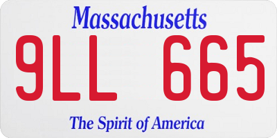 MA license plate 9LL665