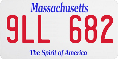 MA license plate 9LL682