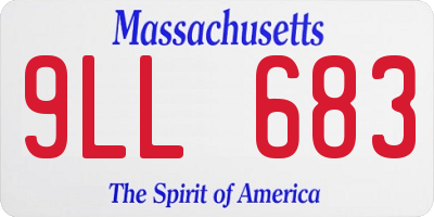 MA license plate 9LL683