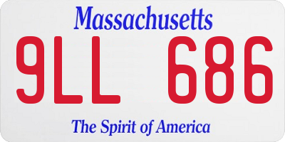 MA license plate 9LL686