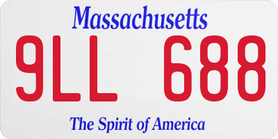MA license plate 9LL688