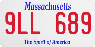 MA license plate 9LL689