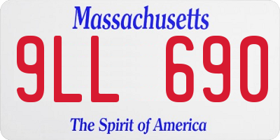 MA license plate 9LL690