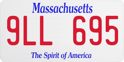 MA license plate 9LL695