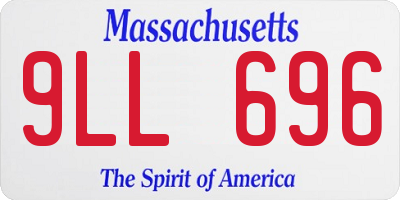 MA license plate 9LL696