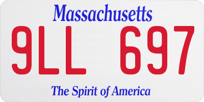 MA license plate 9LL697