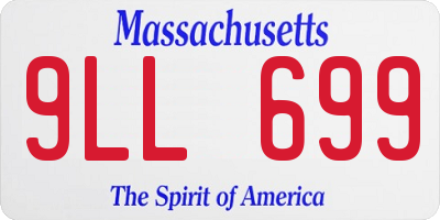 MA license plate 9LL699