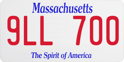 MA license plate 9LL700