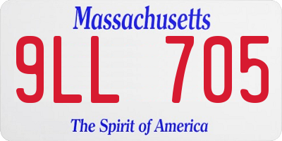 MA license plate 9LL705