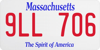 MA license plate 9LL706
