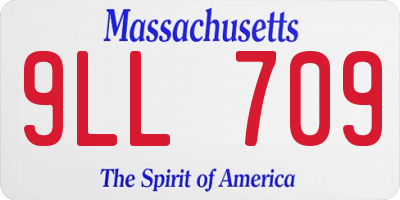 MA license plate 9LL709