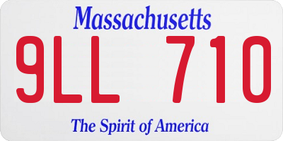MA license plate 9LL710