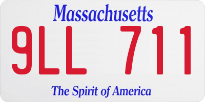 MA license plate 9LL711