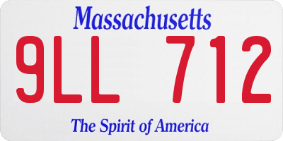 MA license plate 9LL712