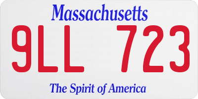 MA license plate 9LL723