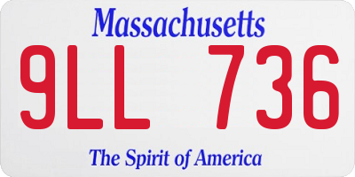 MA license plate 9LL736