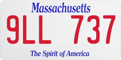 MA license plate 9LL737