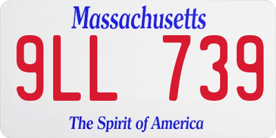 MA license plate 9LL739