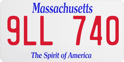 MA license plate 9LL740