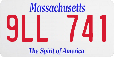 MA license plate 9LL741